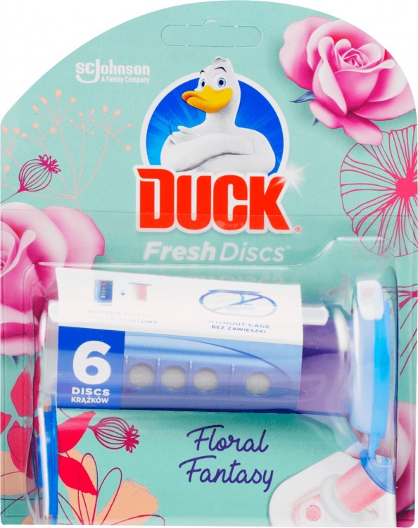 Wc Duck Fresh discs Floral Fantasy 36ml - Drogerie Koupelna a WC Vonné závěsky